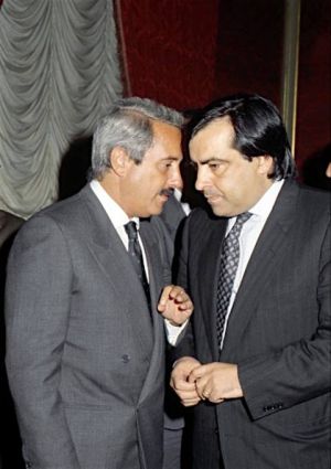 Giovanni Falcone e Leoluca Orlando